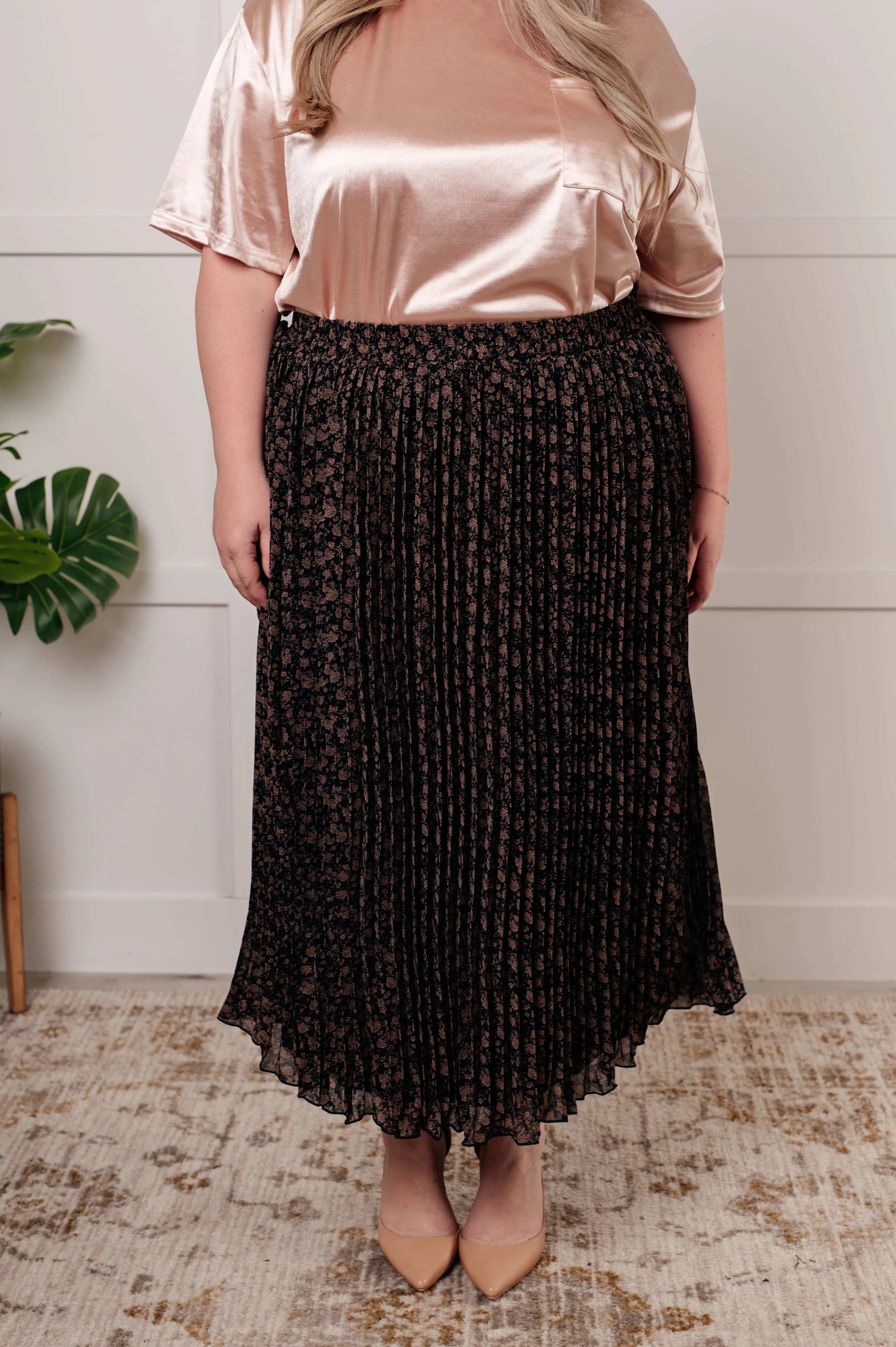 Just What You Wanted Floral Print Pleated Skirt (Online Exclusive)