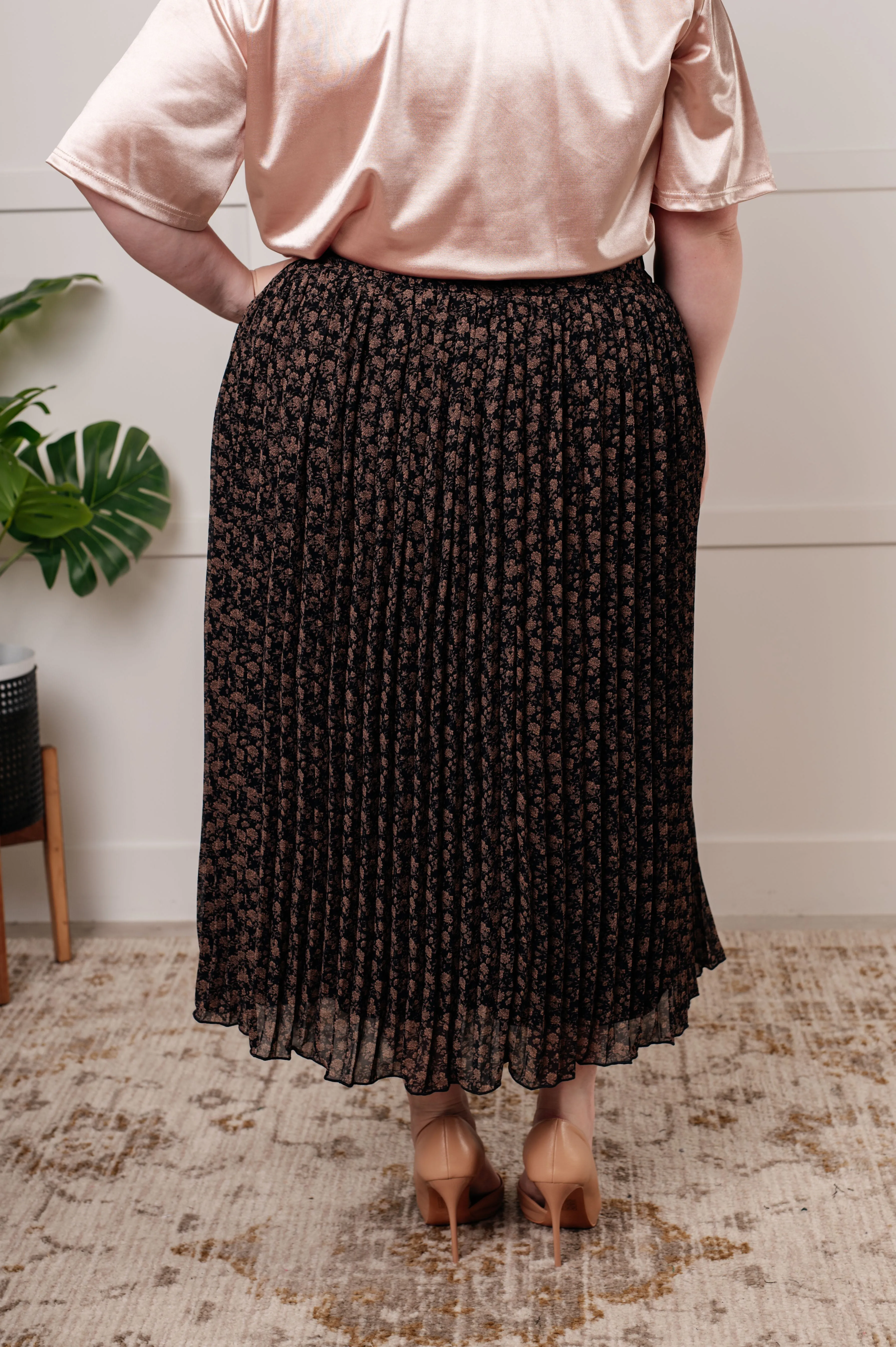 Just What You Wanted Floral Print Pleated Skirt (Online Exclusive)