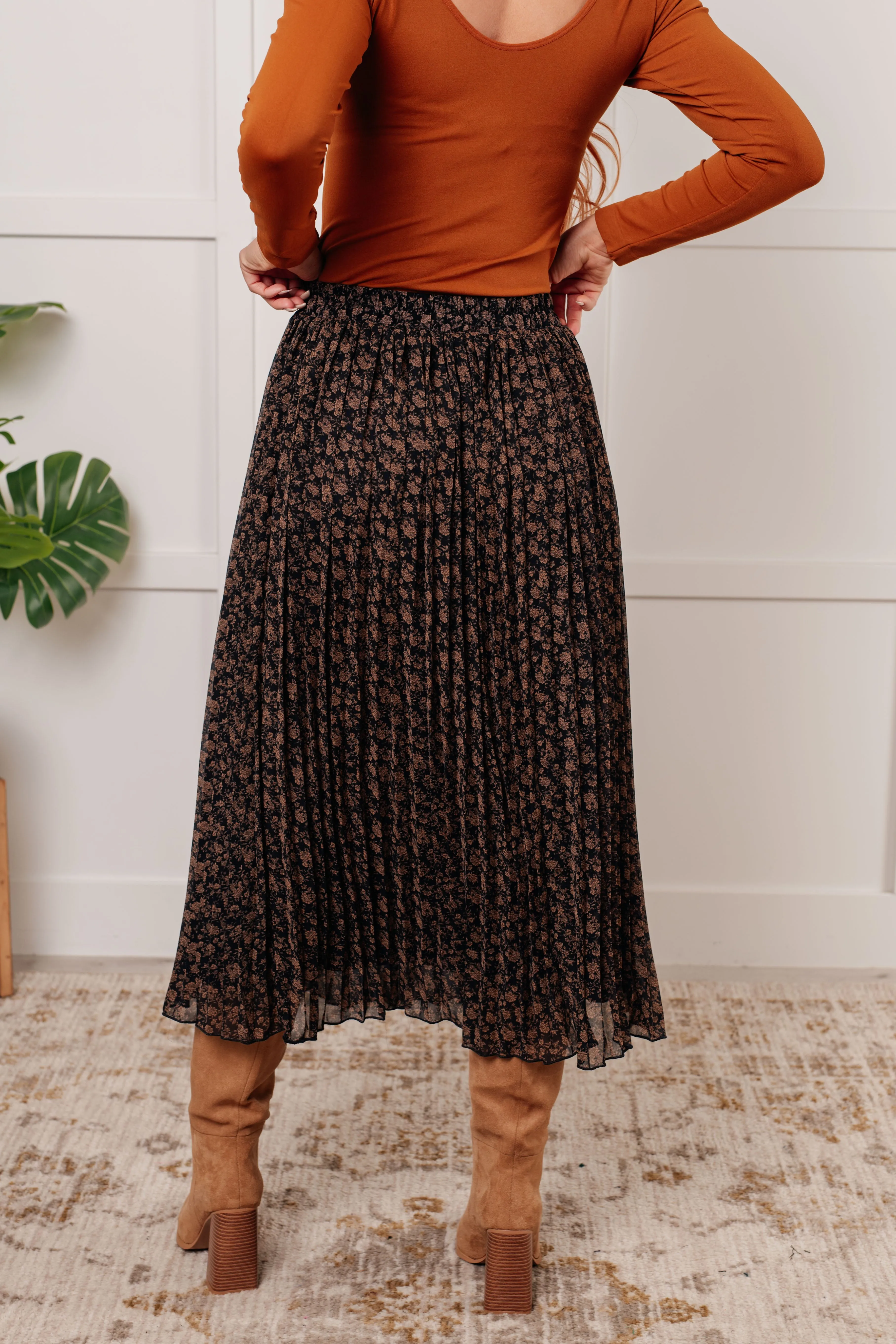 Just What You Wanted Floral Print Pleated Skirt (Online Exclusive)