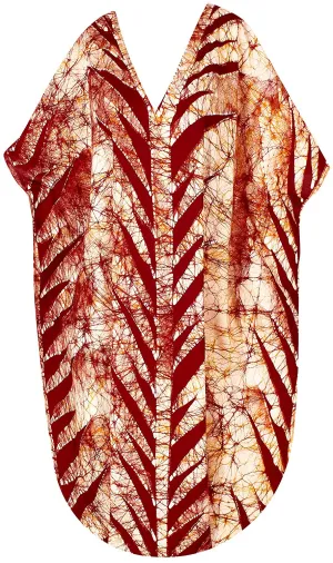 LA LEELA Cotton Batik 09 Women's Kaftan Style Nightgown Cover up Dress Suit