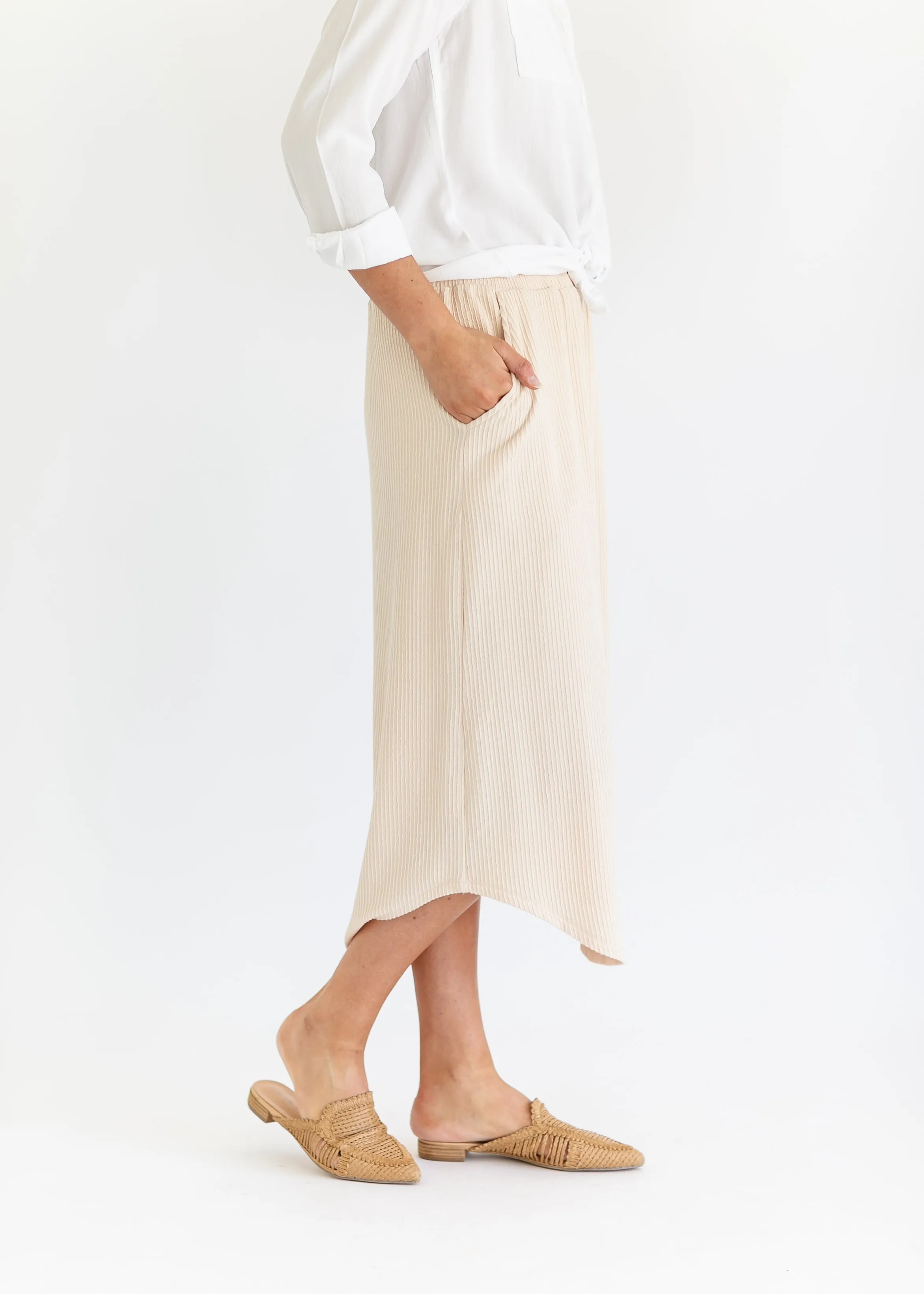 Mila Ribbed Midi Skirt - FINAL SALE