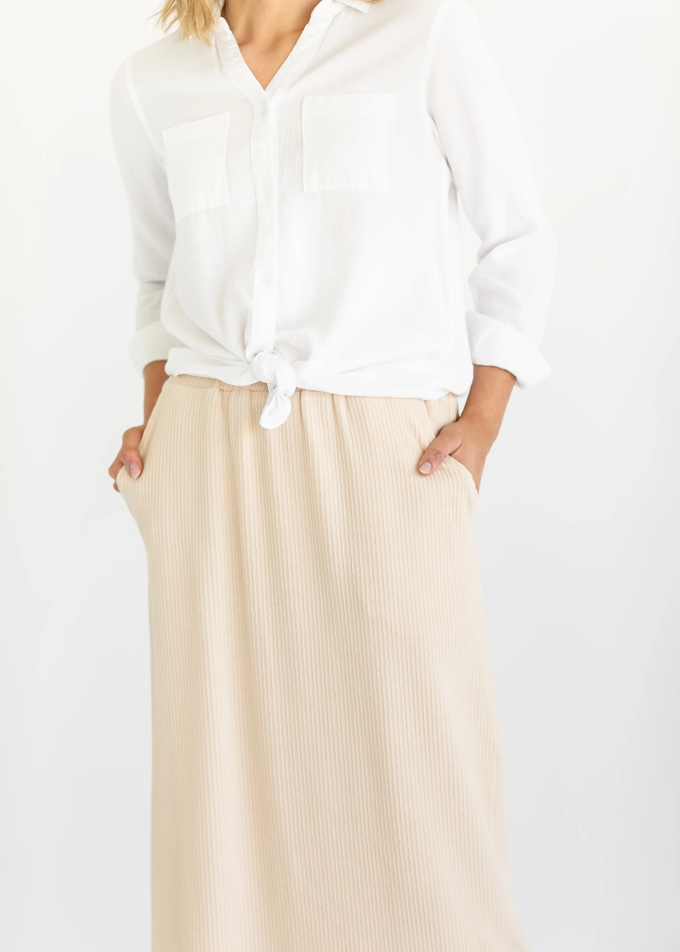 Mila Ribbed Midi Skirt - FINAL SALE