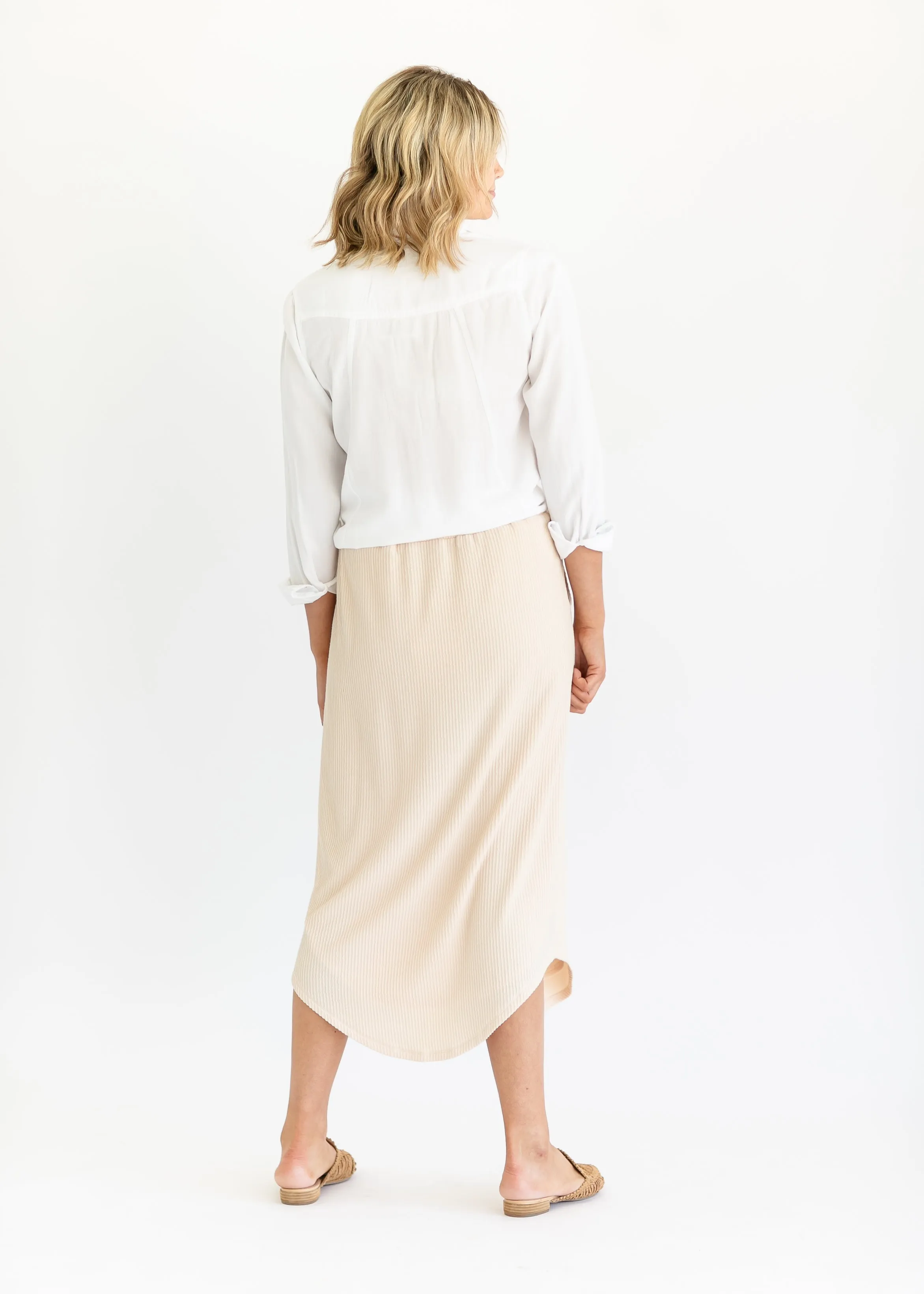 Mila Ribbed Midi Skirt - FINAL SALE
