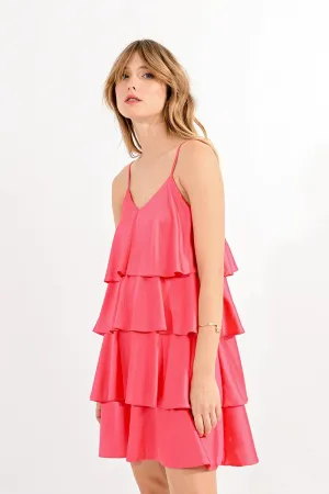 Mini Tiered Dress (Coral)