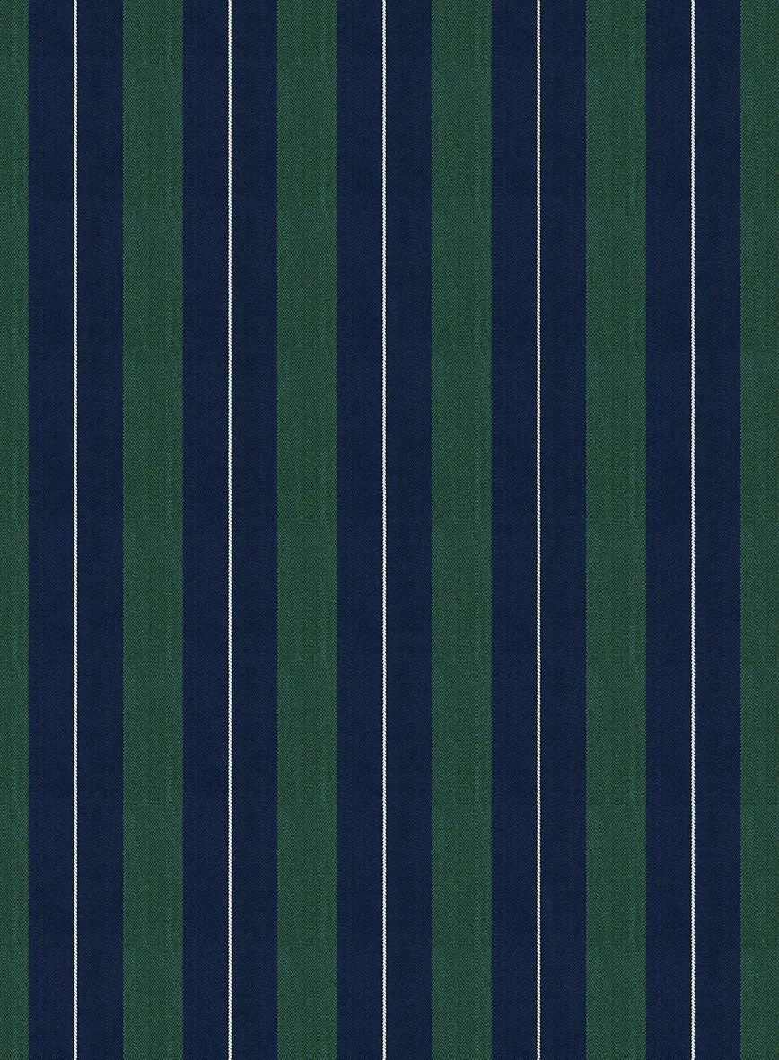 Napolean Izzaro Stripe Green Blue Wool Pants