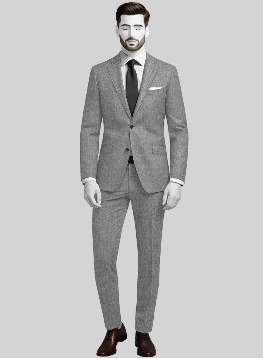 Napolean Stretch Mid Gray Wool Suit