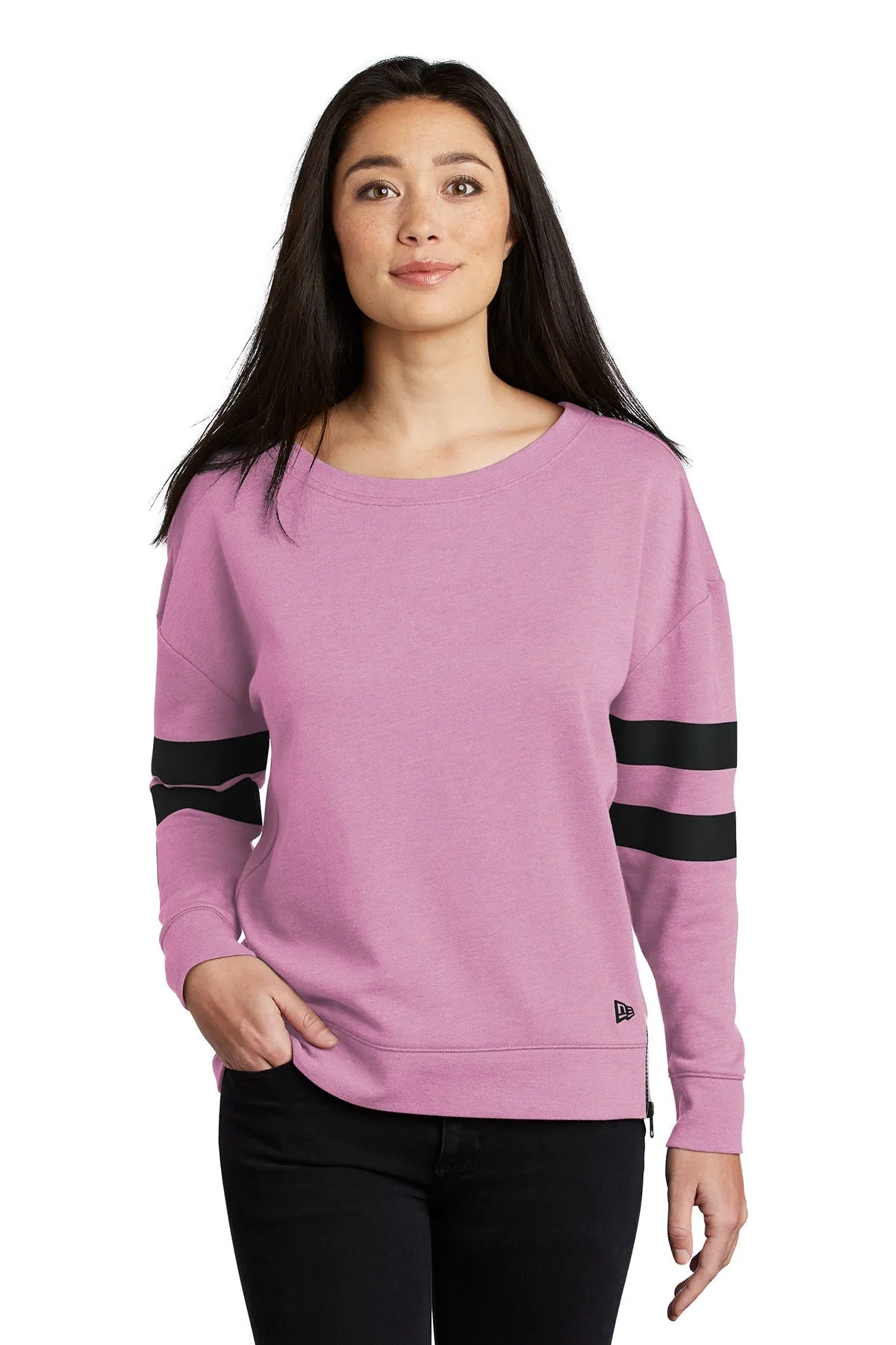 New Era Ladies Tri-Blend Branded Sweatshirts, Lilac Heather