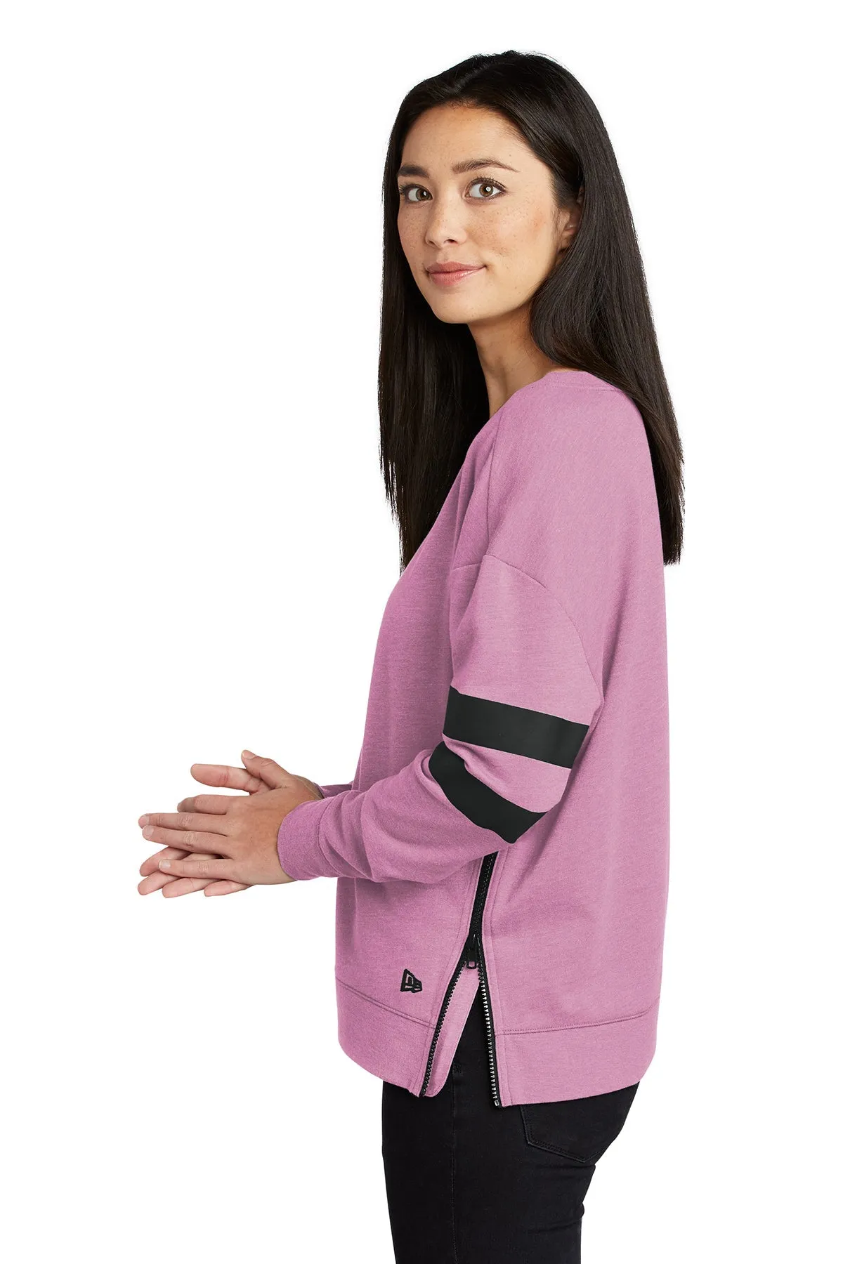 New Era Ladies Tri-Blend Branded Sweatshirts, Lilac Heather