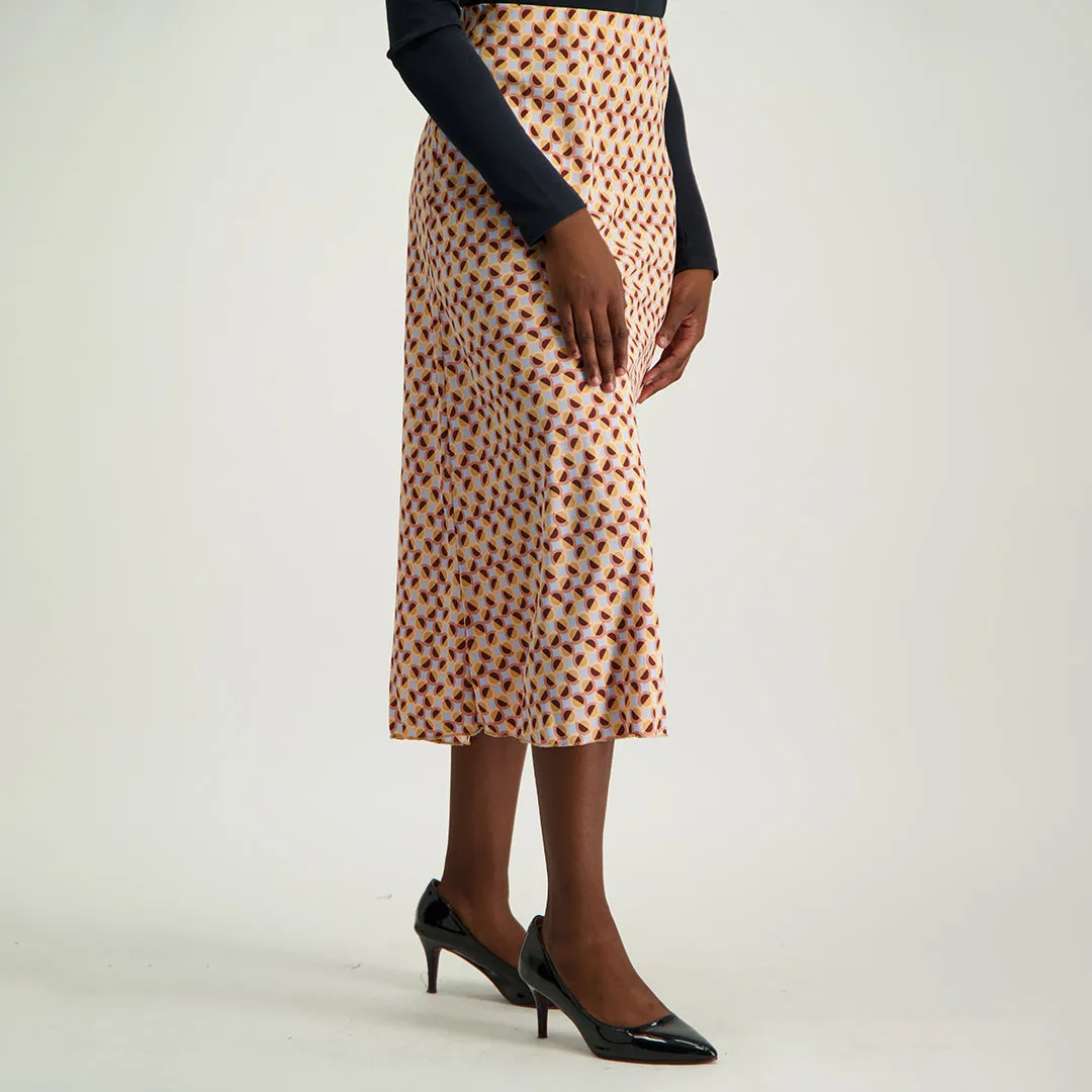 Printed Flare Skirt