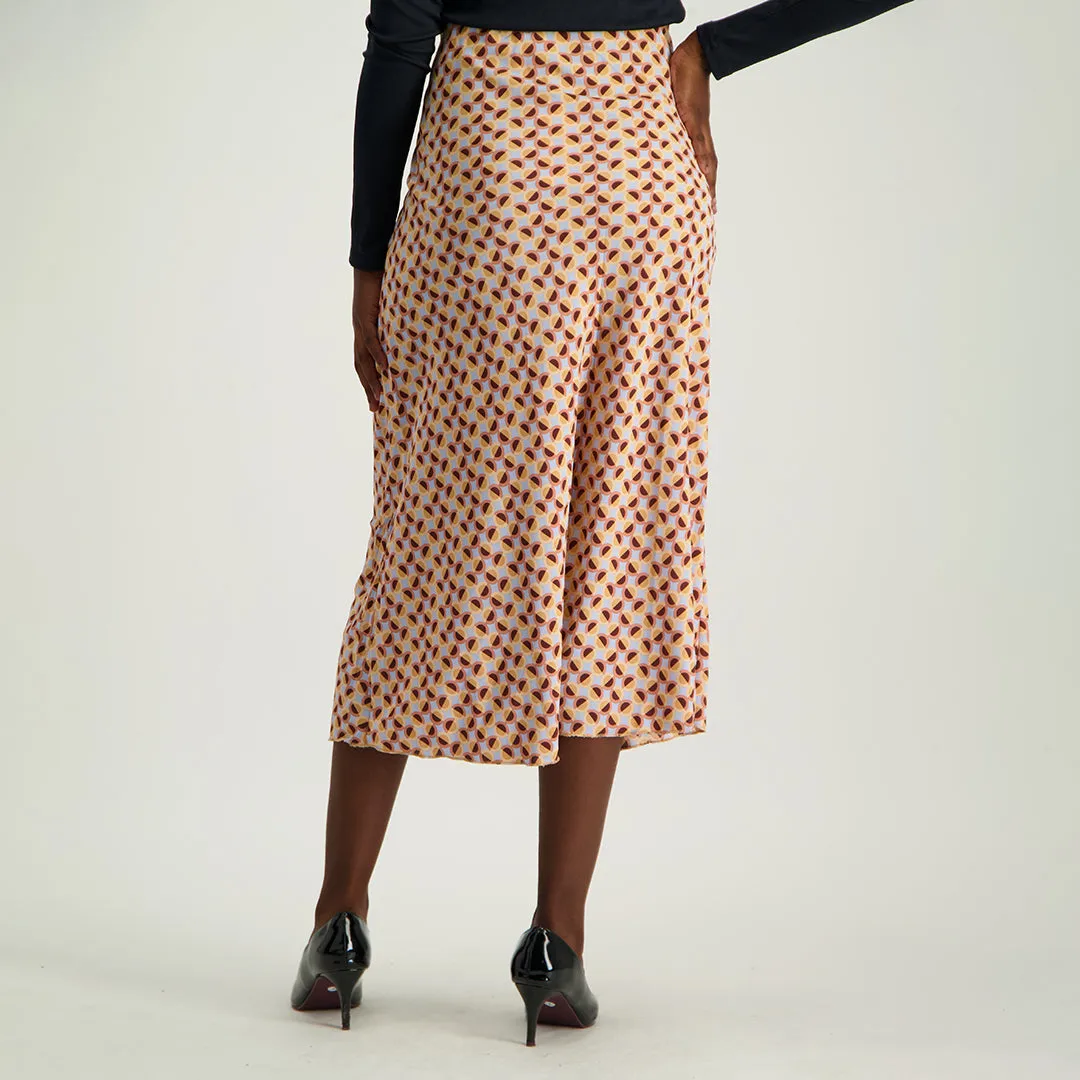 Printed Flare Skirt
