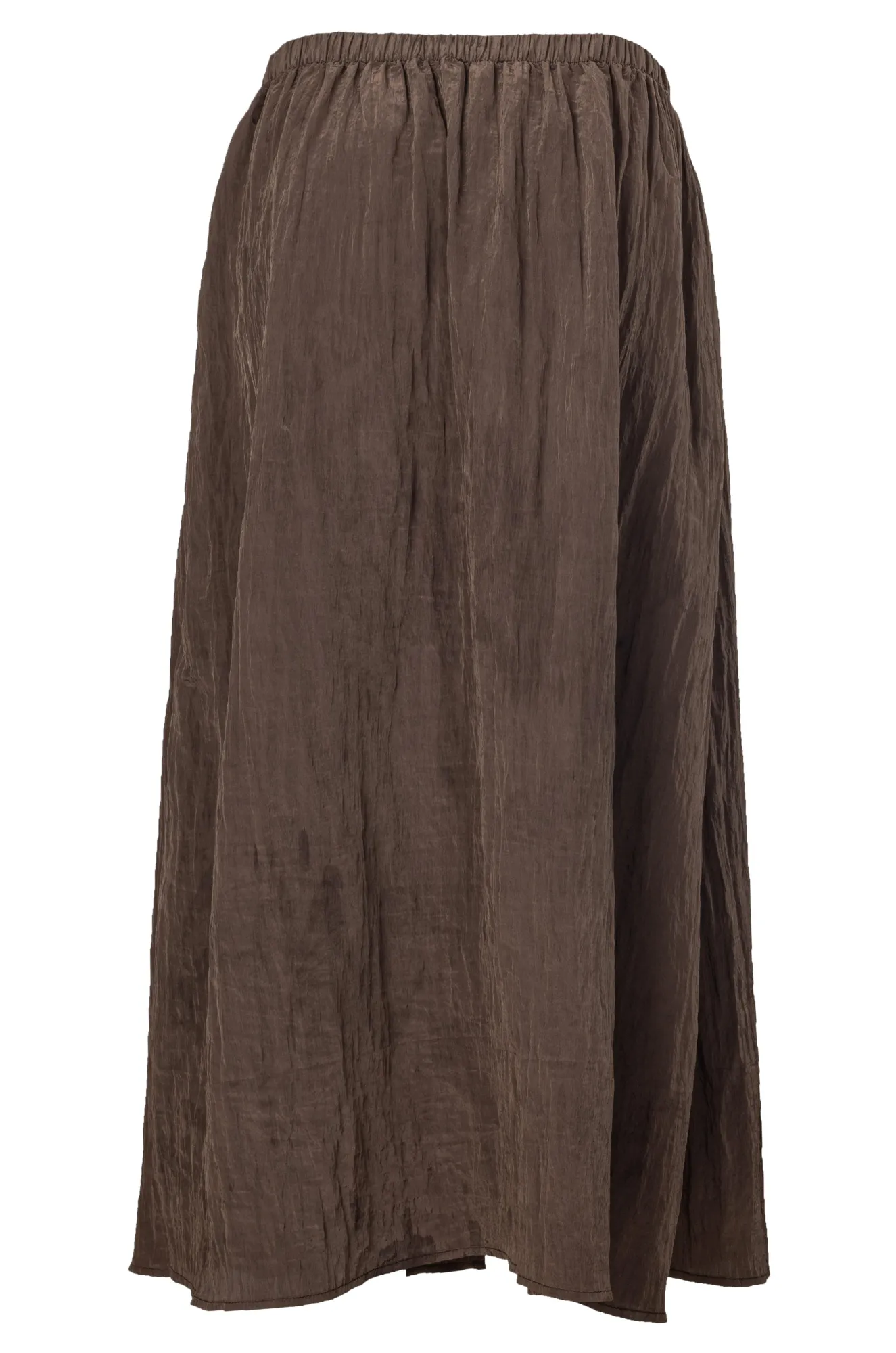Pull on Satin Crush Skirt | MOCHA | 4642A1