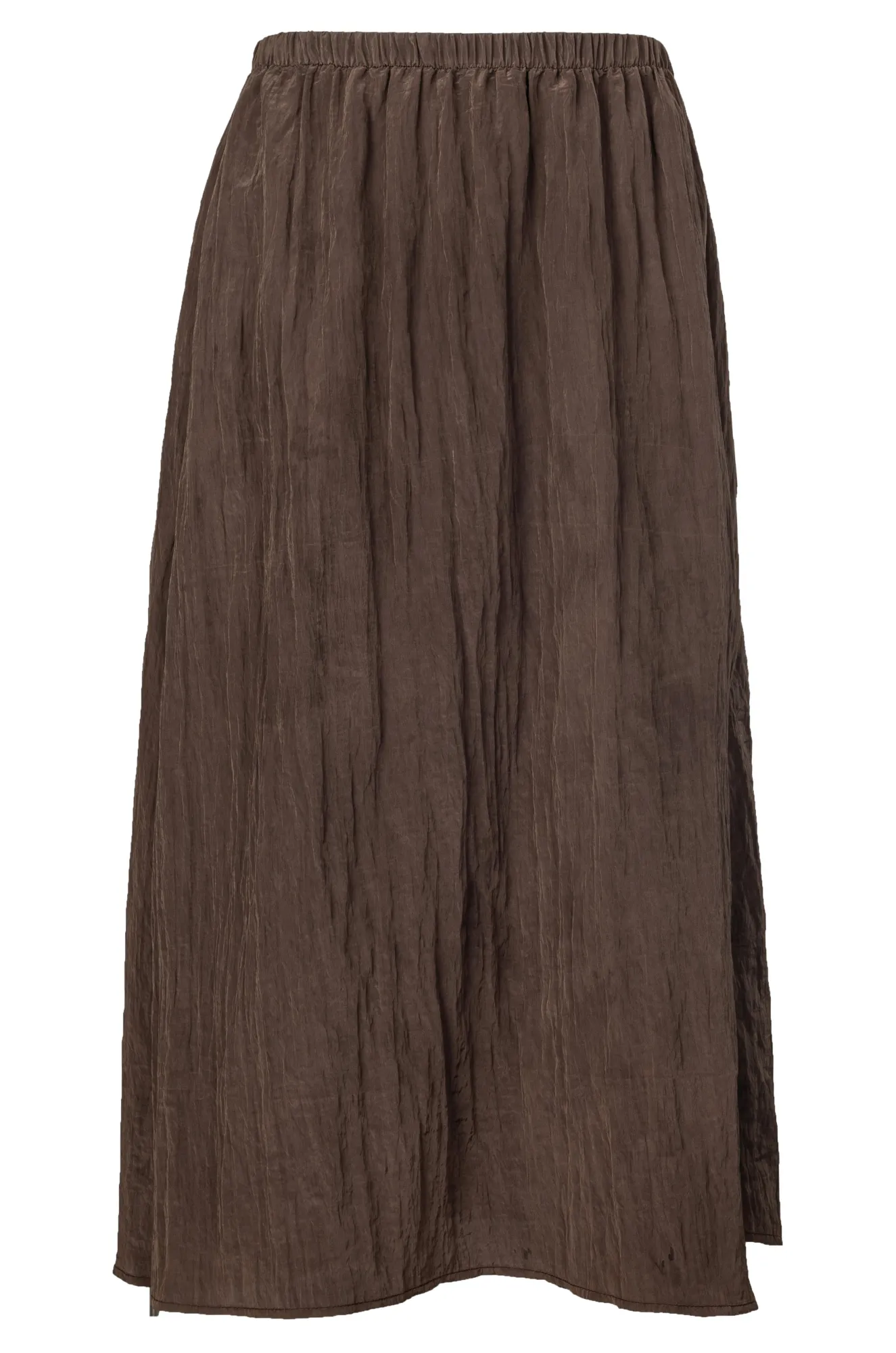Pull on Satin Crush Skirt | MOCHA | 4642A1