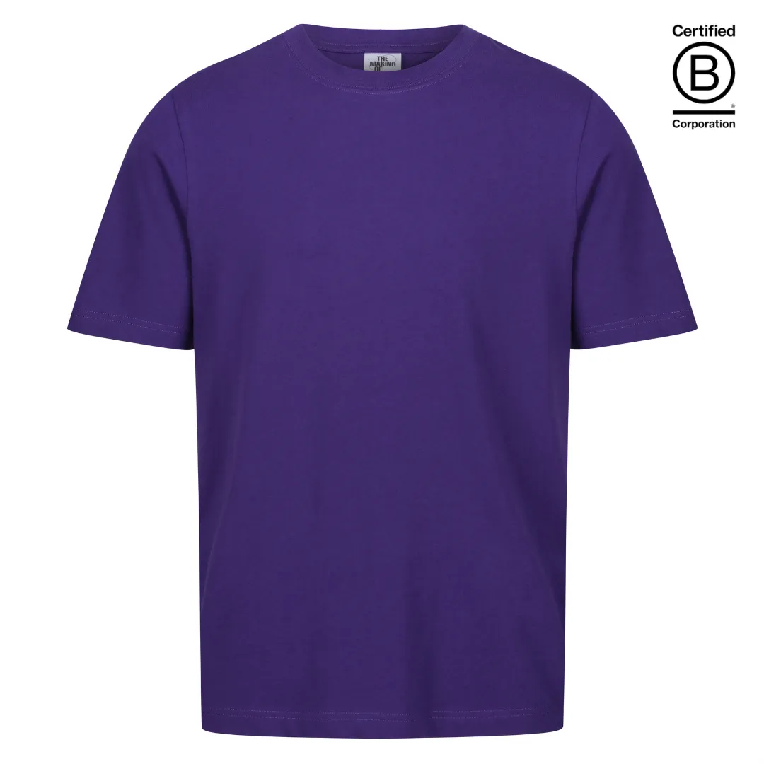 Purple classic fit cotton T-shirt