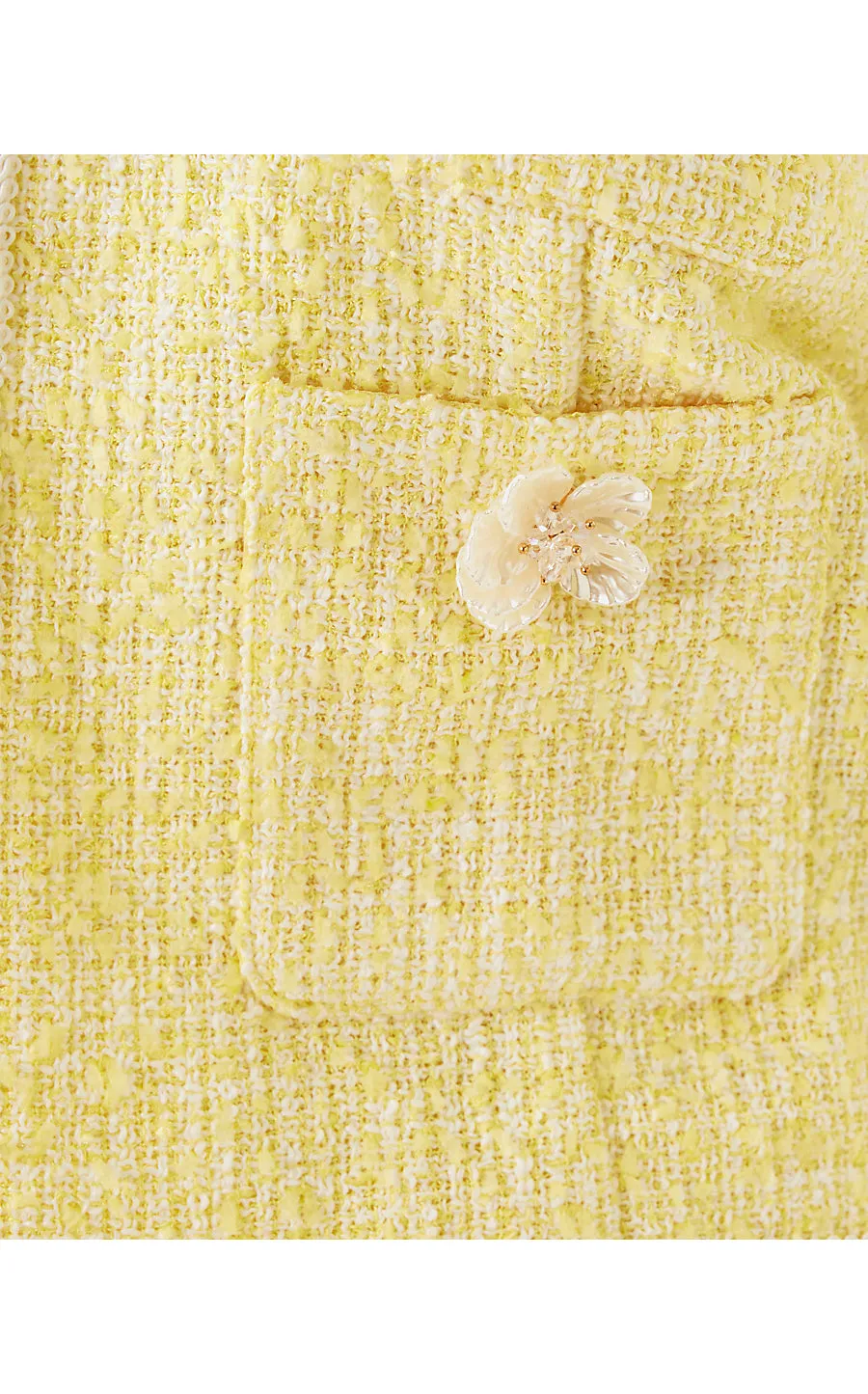 Rohana Boucle Jacket - Finch Yellow - Chic Chick Boucle