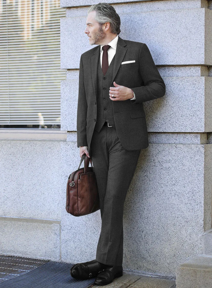 Scabal Londoner Dark Gray Wool Suit