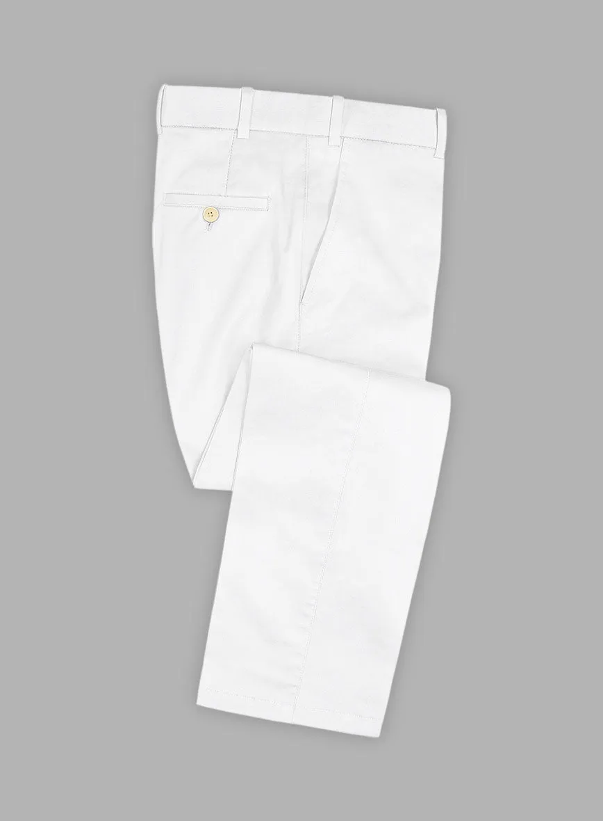 Scabal White Cotton Stretch Suit