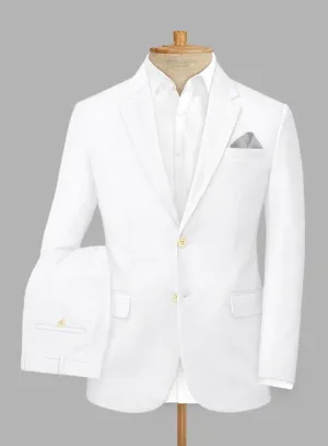 Scabal White Cotton Stretch Suit