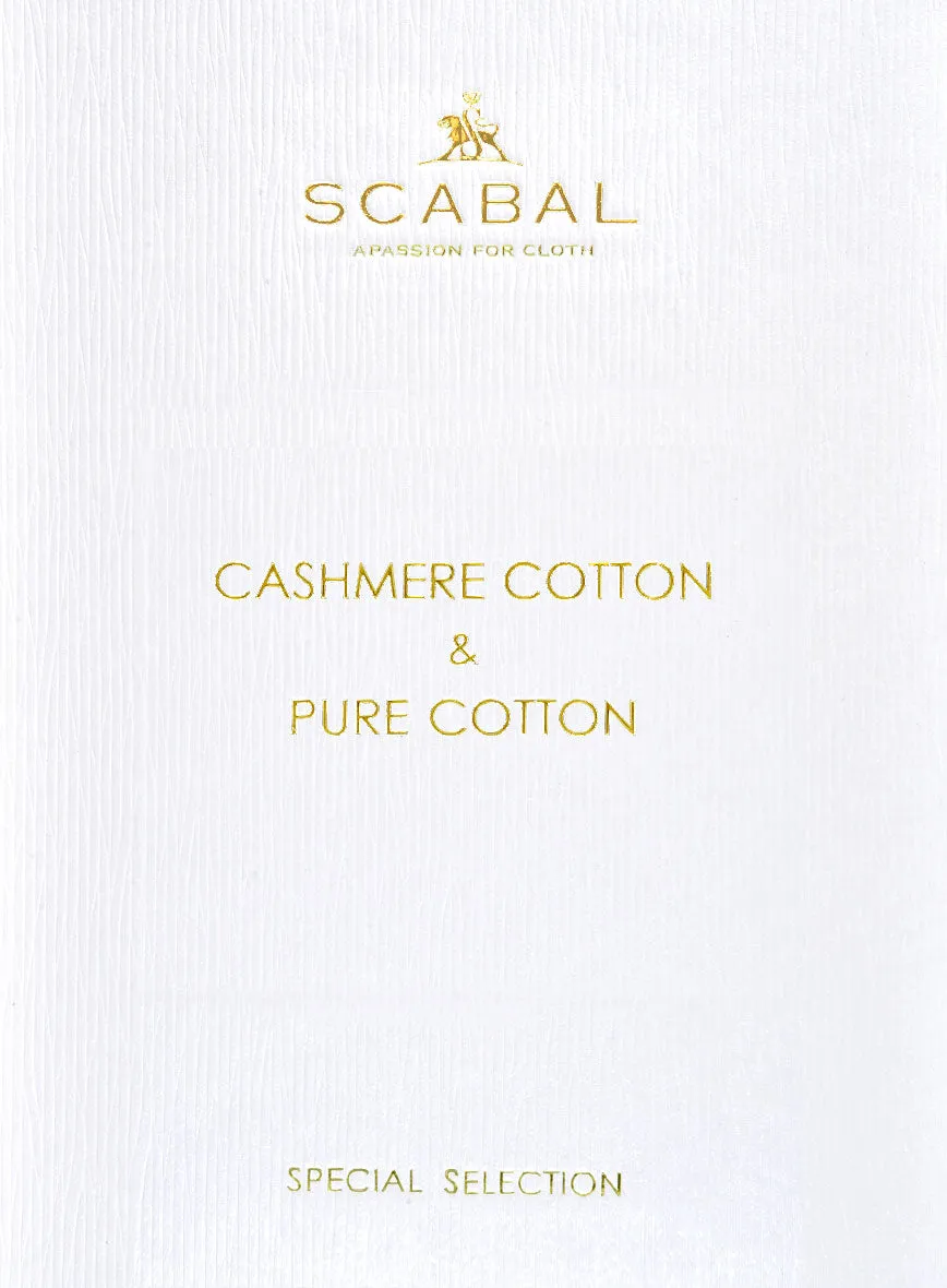 Scabal White Cotton Stretch Suit