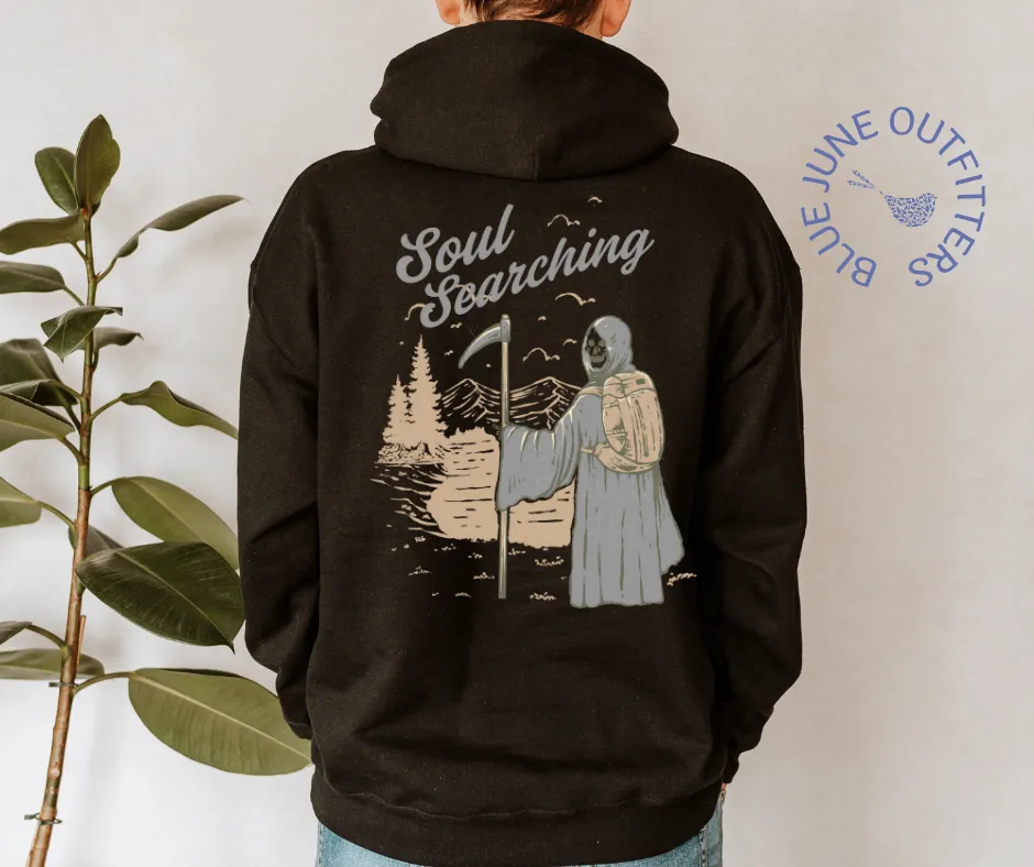 Soul Searching | Grim Reaper Hiking Unisex Hoodie