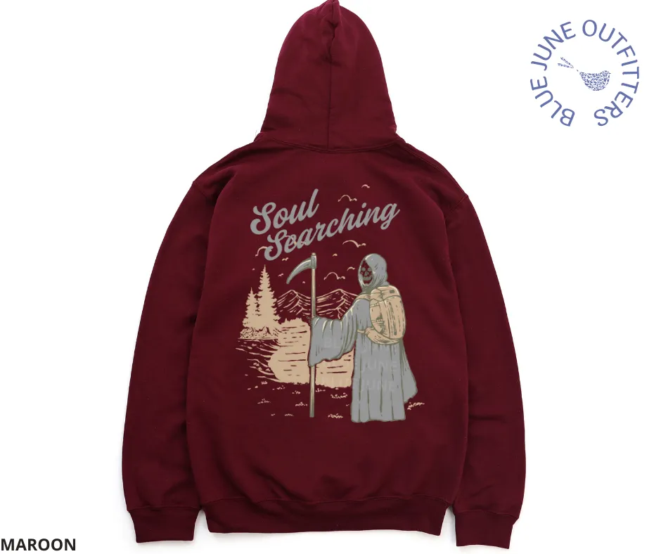 Soul Searching | Grim Reaper Hiking Unisex Hoodie