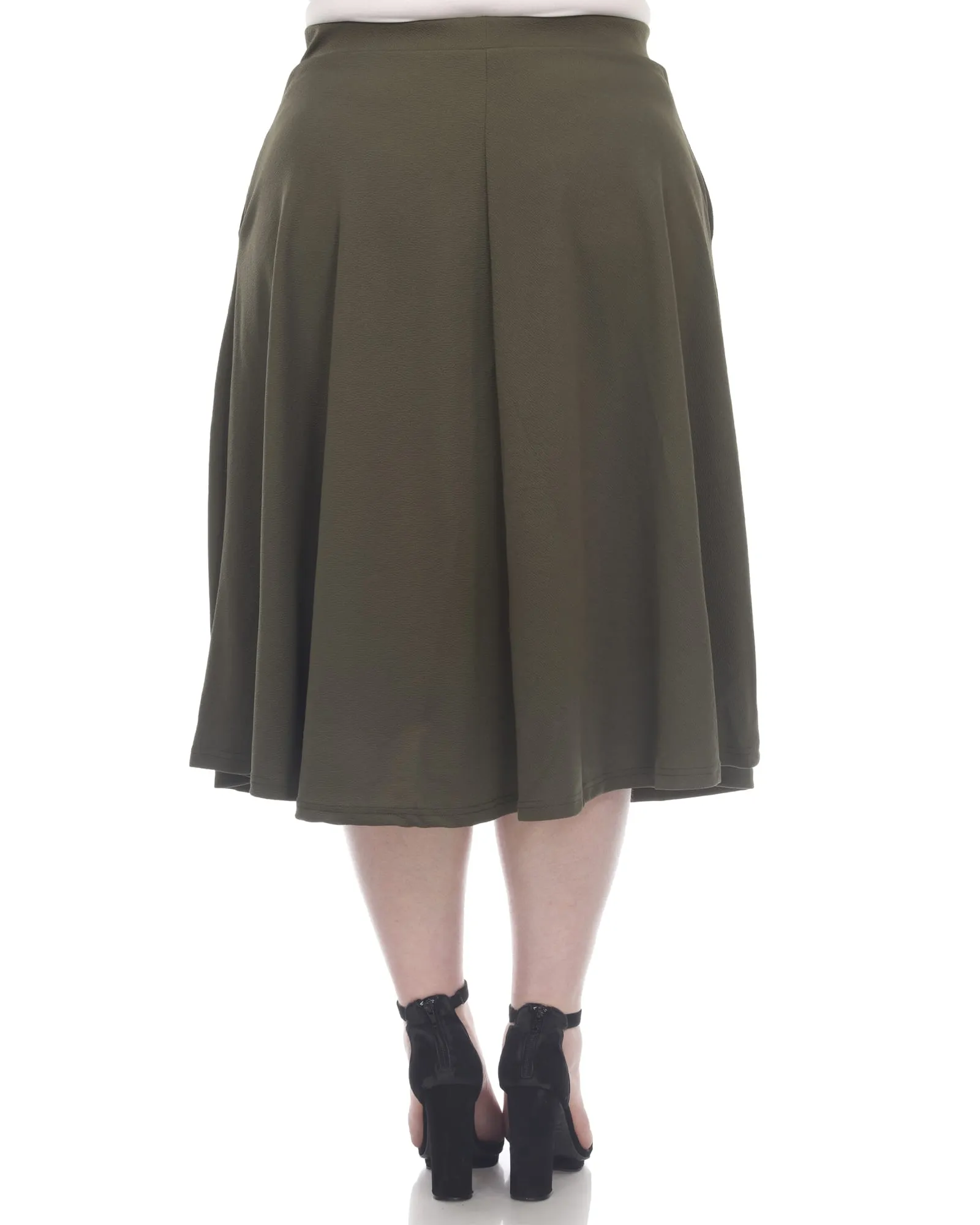Tasmin Flare Midi Skirt | Olive