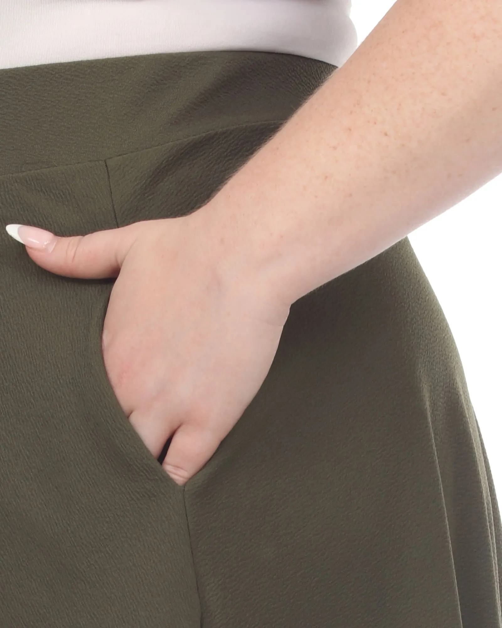 Tasmin Flare Midi Skirt | Olive