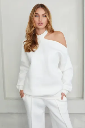 The Cozy Fleece Cutout Sweatshirt
