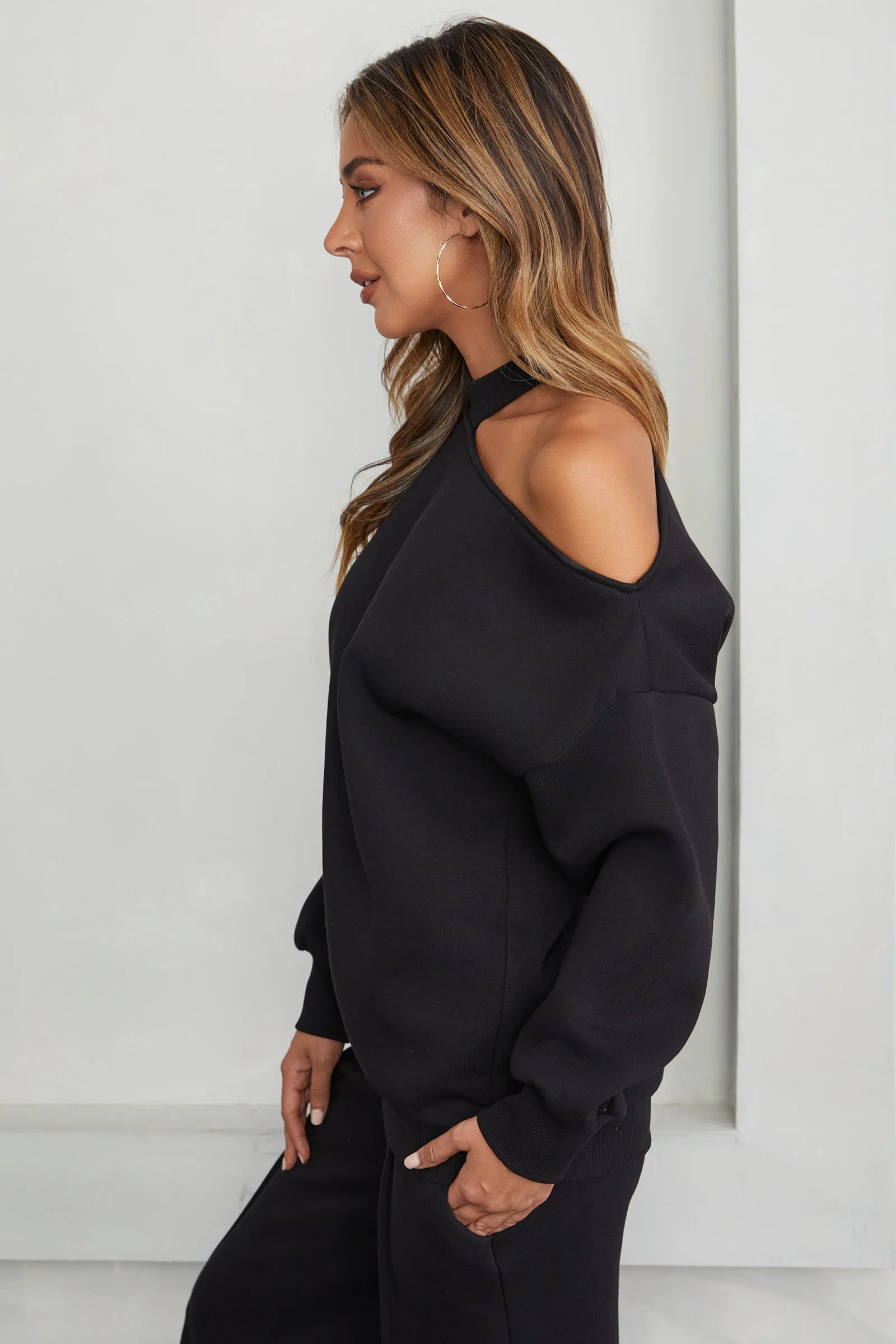 The Cozy Fleece Cutout Sweatshirt
