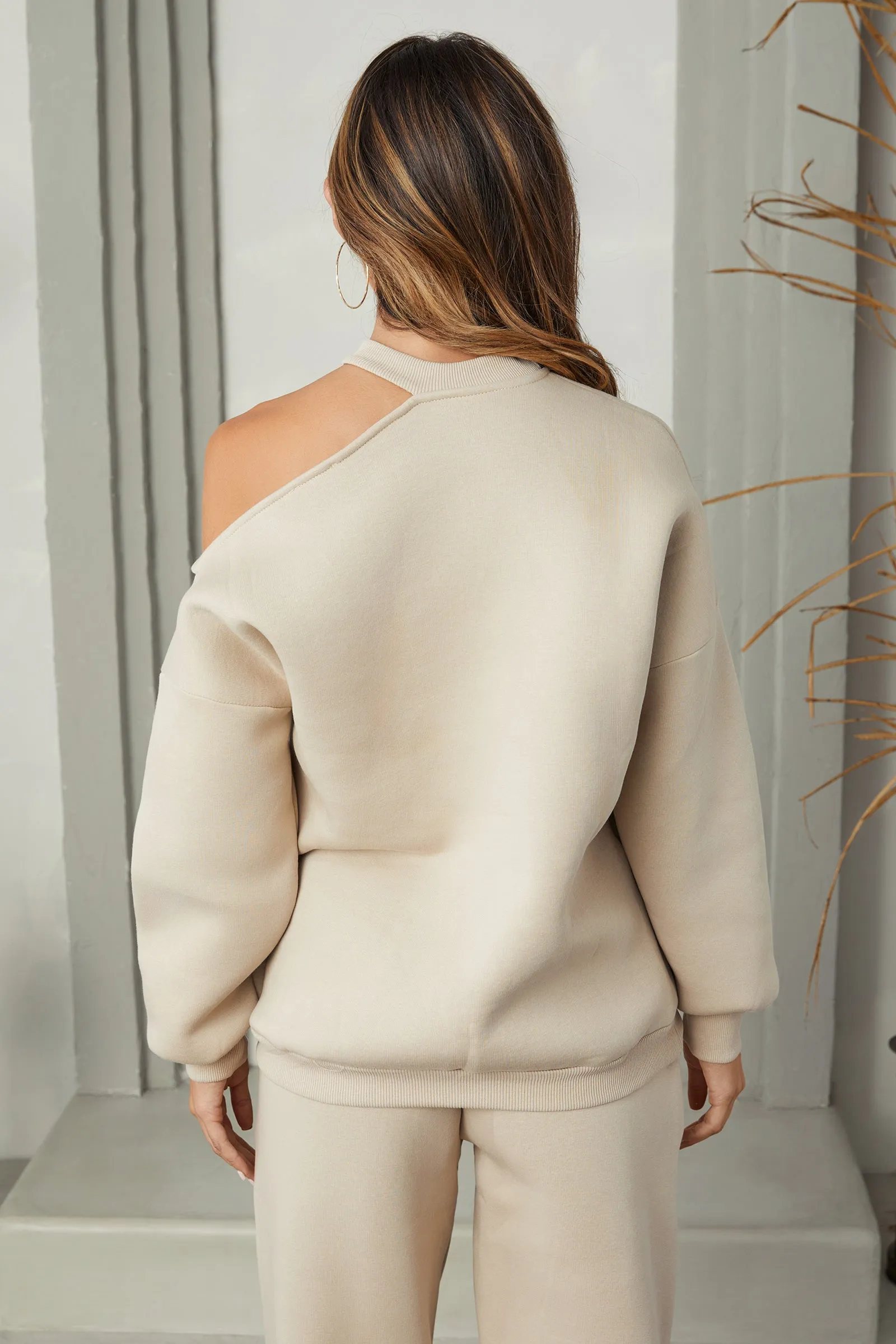 The Cozy Fleece Cutout Sweatshirt