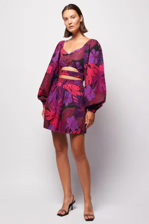 Waist Band Crop | Elasticised Mini Skirt