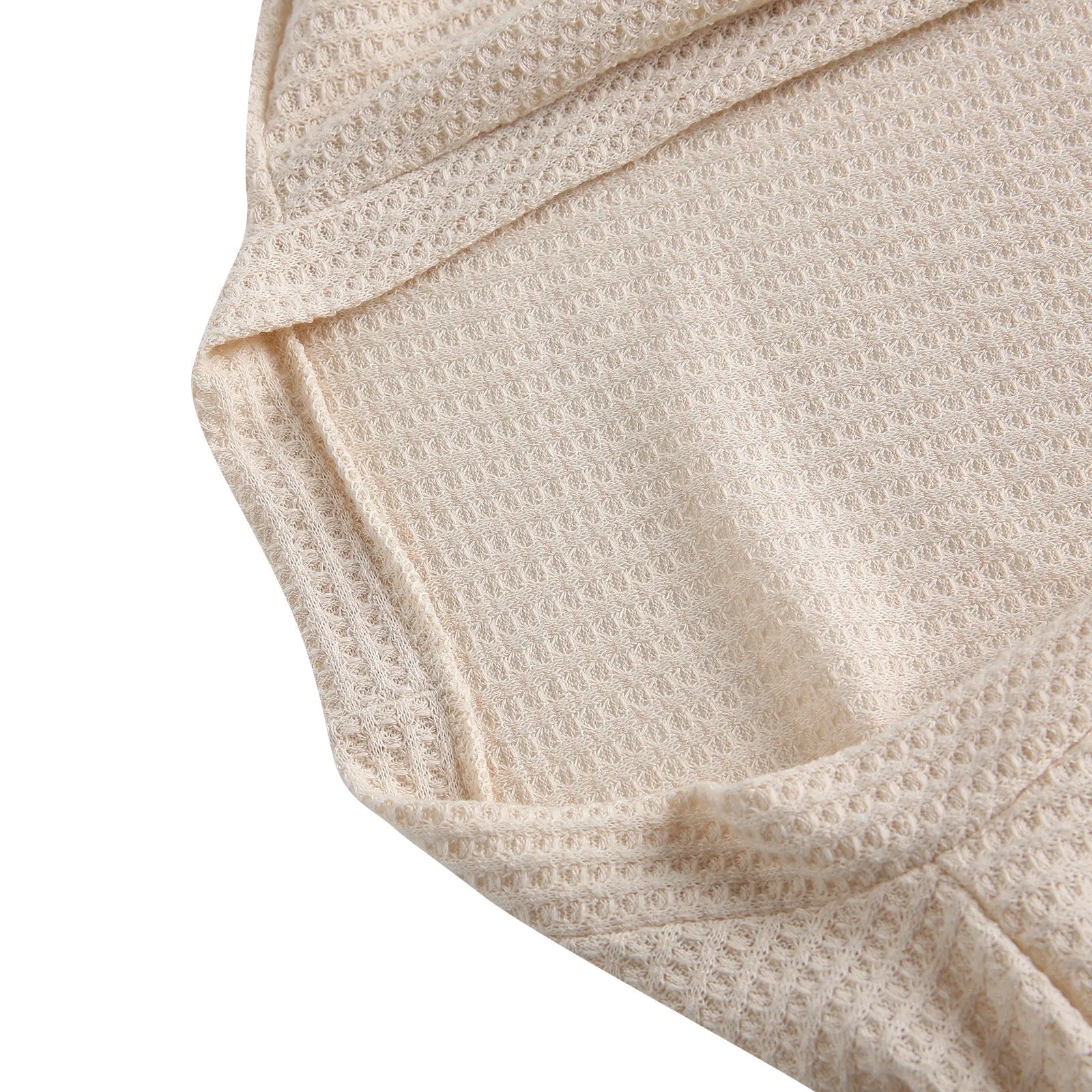 Women Lightweight  Loose Waffle Knit 3/4 Batwing Sleeve Cardigans Sweater