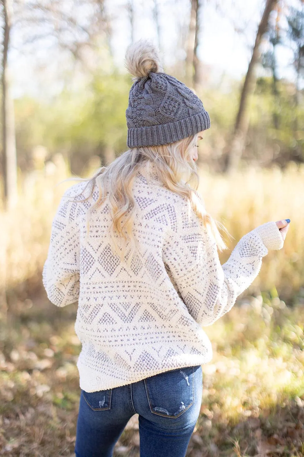 Women's Aztec Cozy Zip Sweater