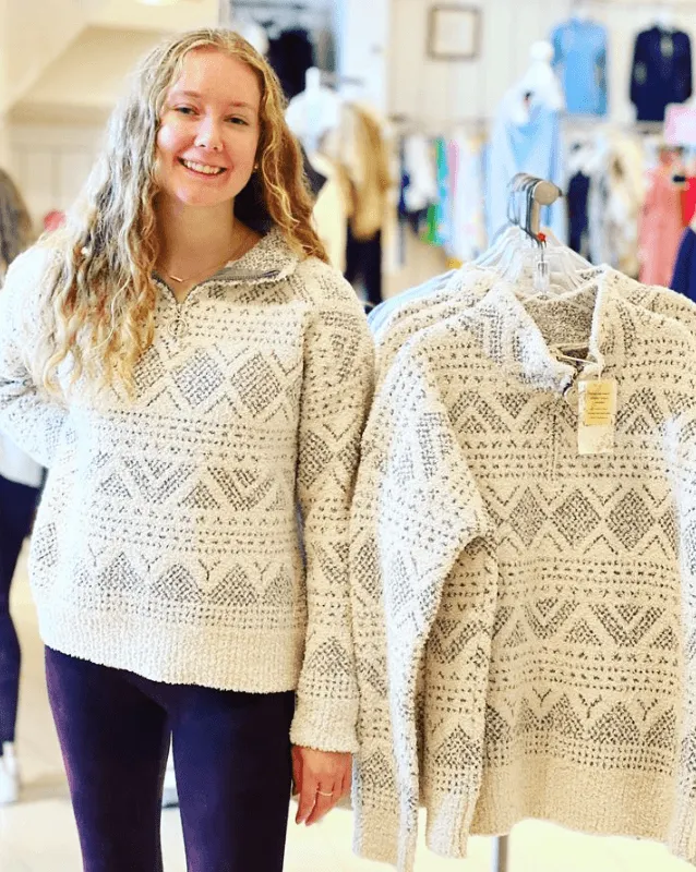 Women's Aztec Cozy Zip Sweater