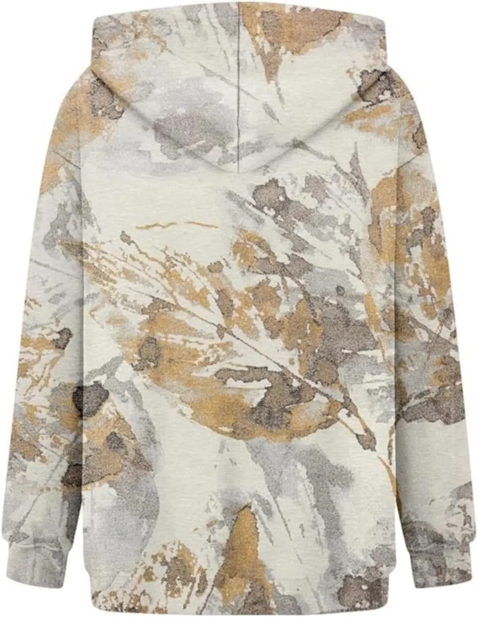 Womens Camo Hoodies Maple Leaf Print Hooded Camo Sweatshirt Oversized Long Sleeve Pullover Sweatshirts for Women