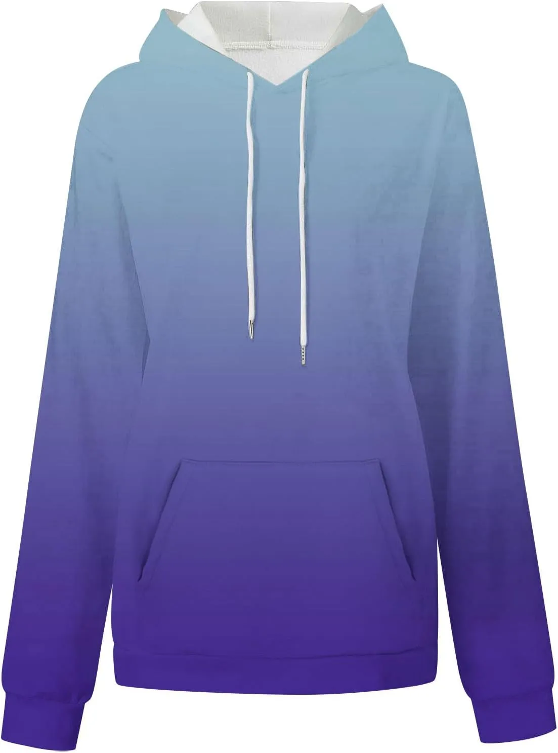 Womens Gardient Print Oversized Sweatshirt Long Sleeve Hoodies Tops Teen Girls Y2K Clothes Trendy Fall Outfits