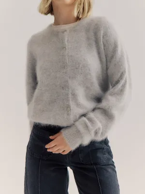 WORLD OF NOMADS FRANKIE CREW NECK CASHMERE CARDIGAN