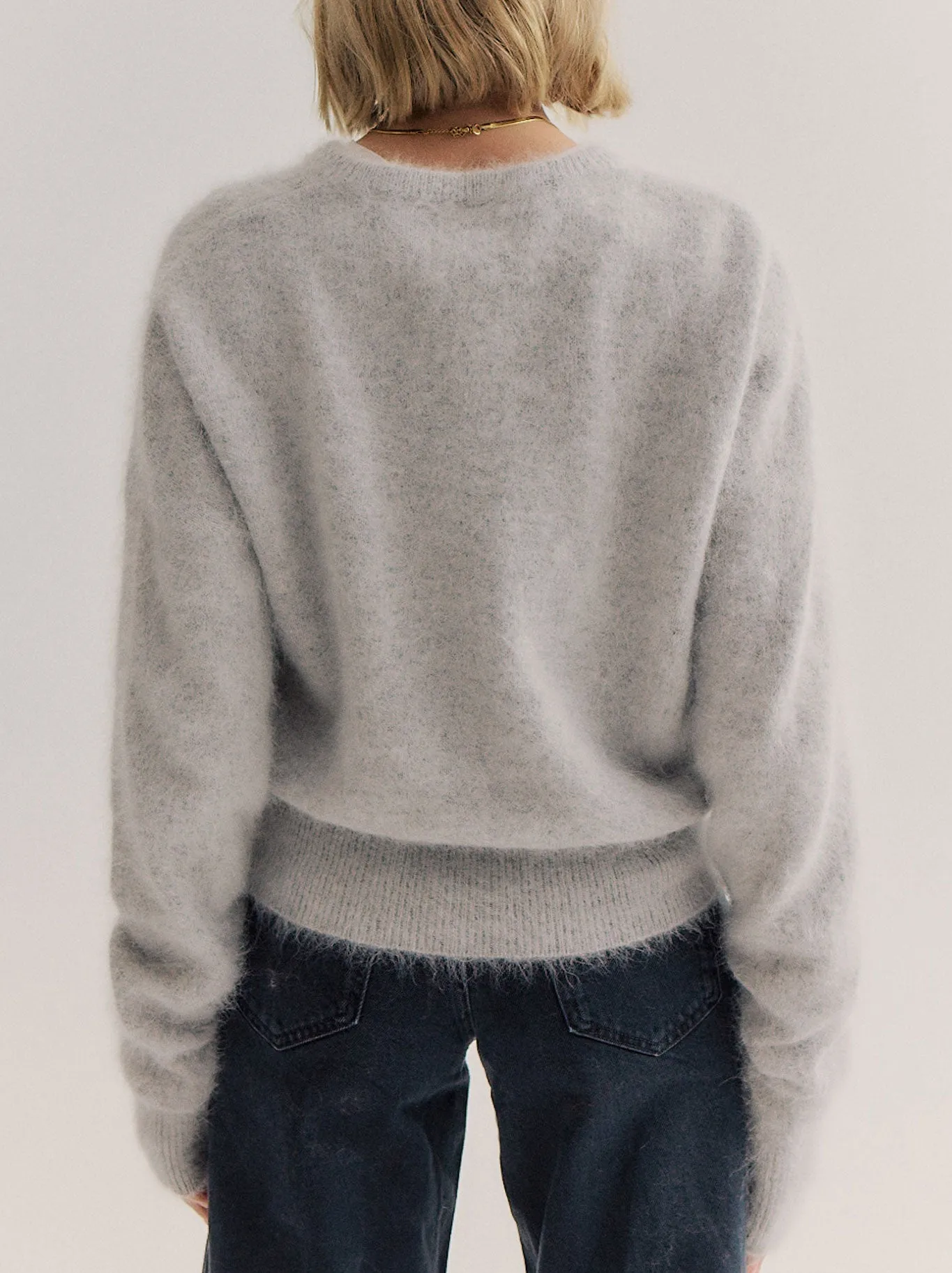 WORLD OF NOMADS FRANKIE CREW NECK CASHMERE CARDIGAN