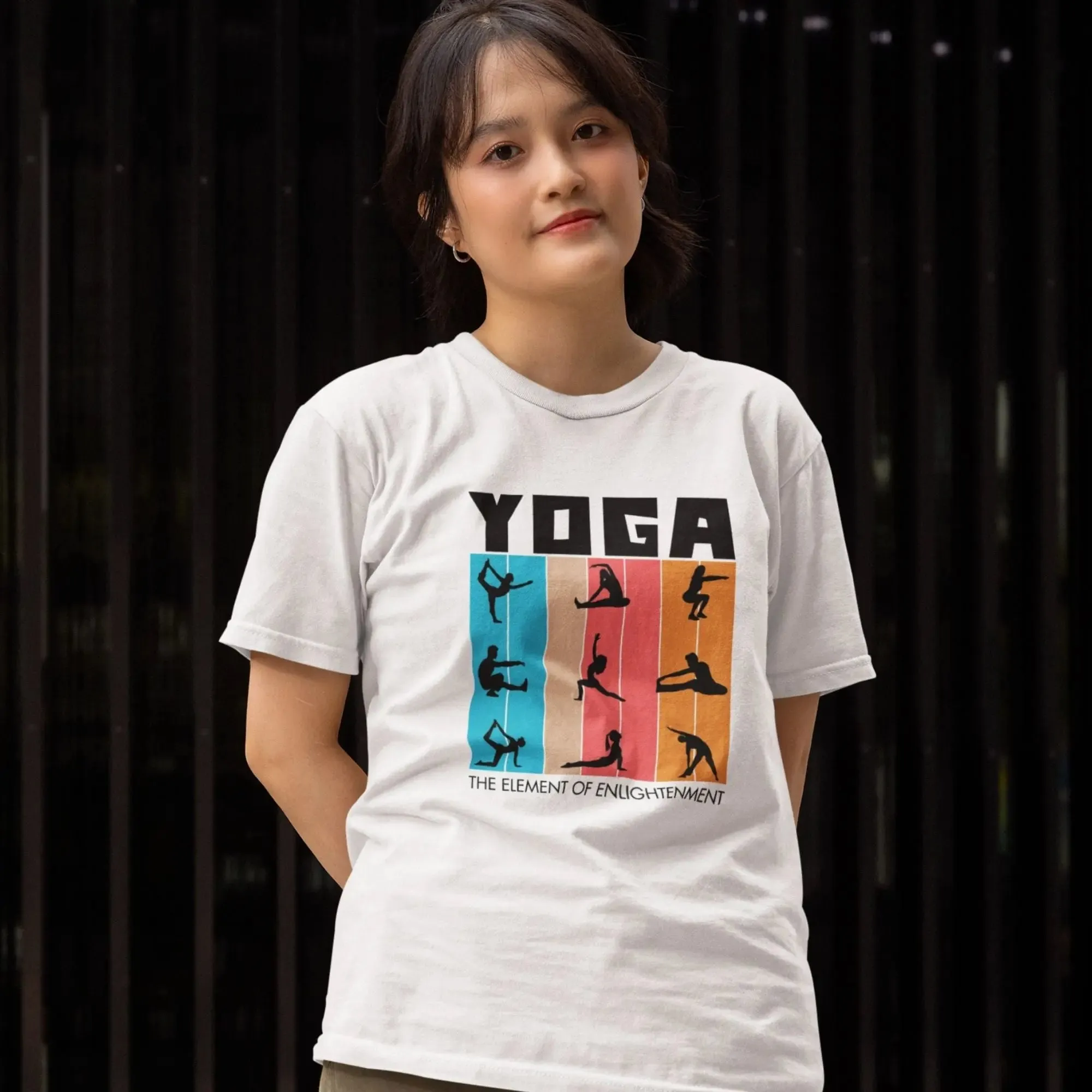 Yoga the Element of Enlightenment Round Neck Half Sleeve Classic T-Shirt
