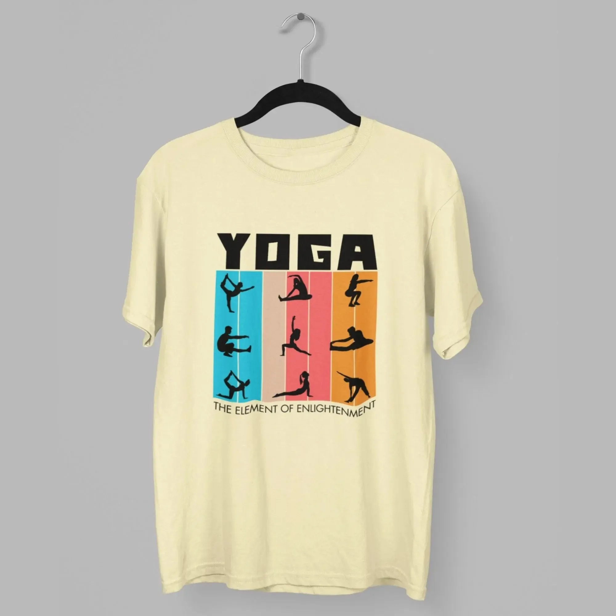 Yoga the Element of Enlightenment Round Neck Half Sleeve Classic T-Shirt