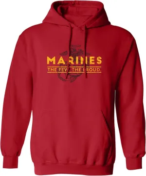 zerogravitee Marines The Few. The Proud. Adult Hooded Sweatshirt